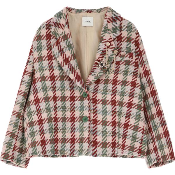 blazer Dixie verde pied de poule