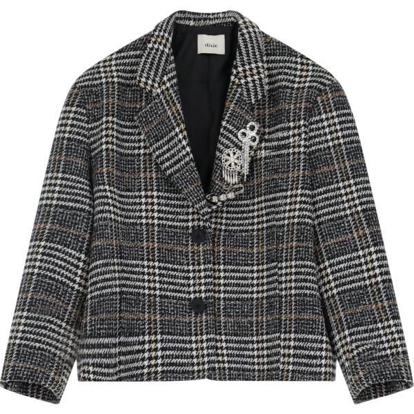 blazer Dixie grigio scozzese