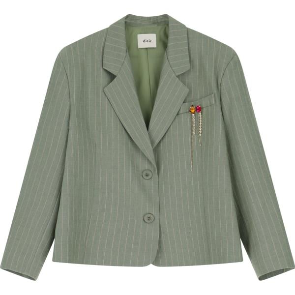 blazer Dixie verde a righe
