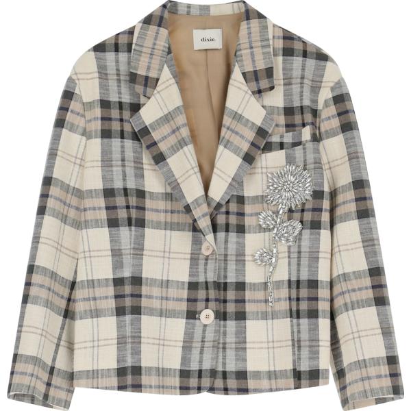 blazer Dixie grigio a quadri