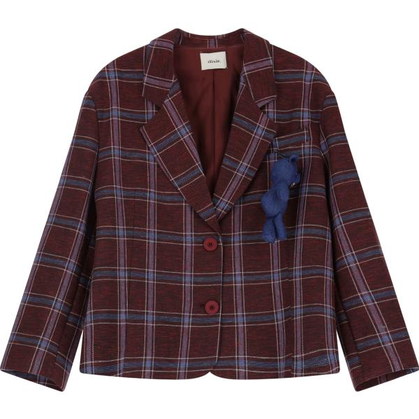 blazer Dixie marrone a quadri