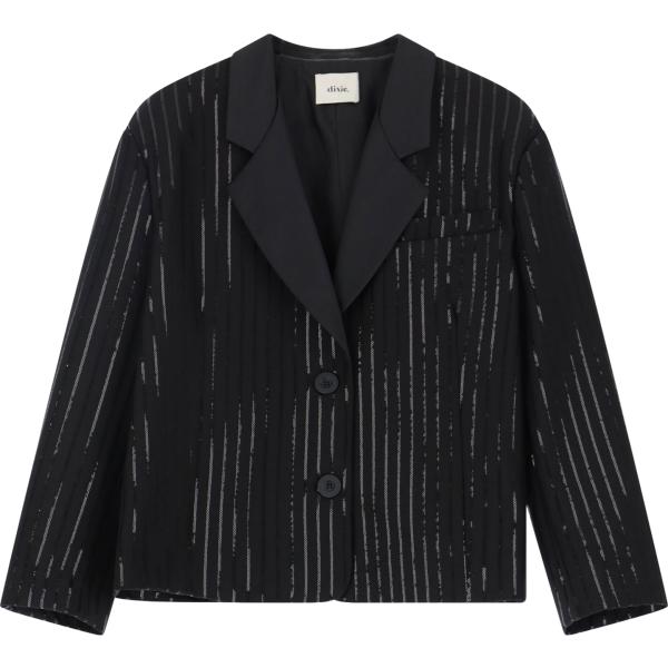 blazer Dixie nero a righe