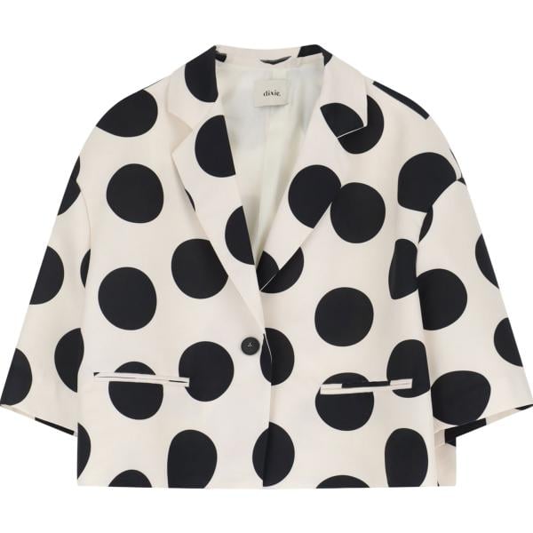 blazer Dixie bianco a pois