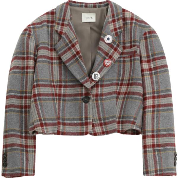 blazer Dixie grigio a quadri