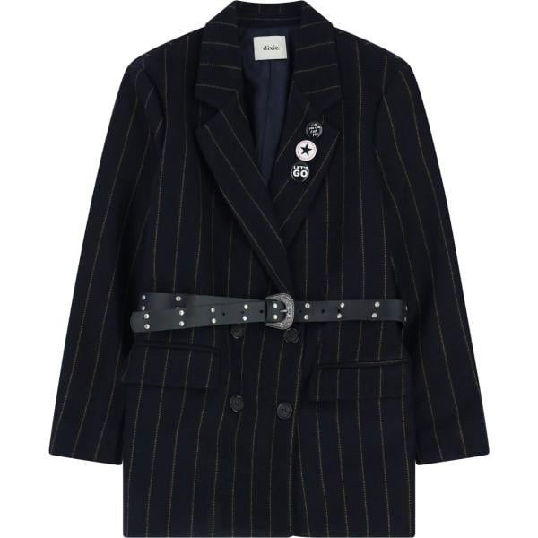 blazer Dixie nero a righe