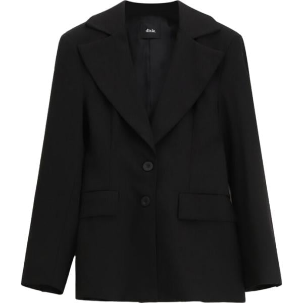 Giacca da donna in nero pece con bottoni Dixie