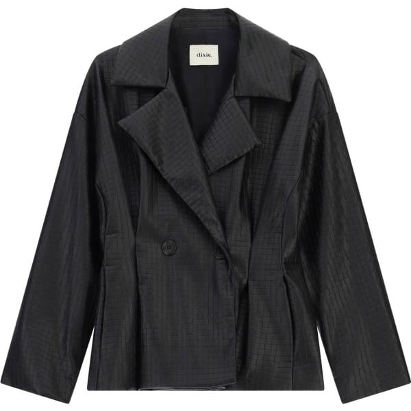 Giacca da donna in nero pece serpente corto Dixie