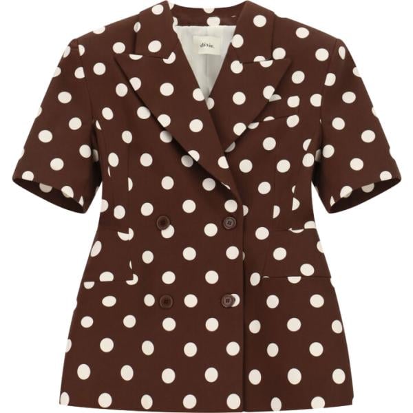 blazer Dixie marrone a pois