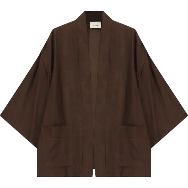 kimono Dixie marrone a fiori