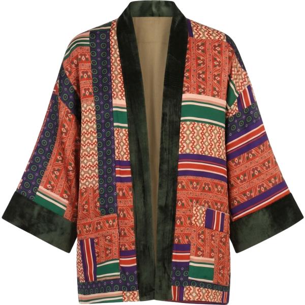 Cappotto da donna in nero pece con stampe lungo Dixie