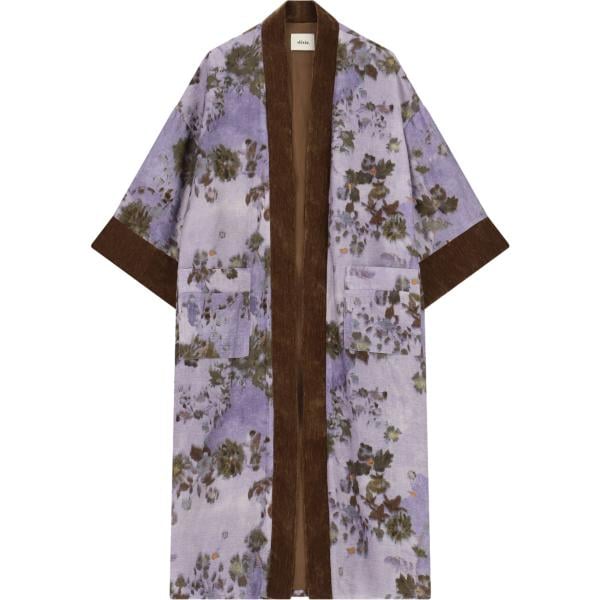 Kimono da donna in azzurro con stampe Dixie