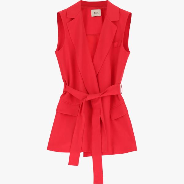 gilet Dixie rosso tinta unita