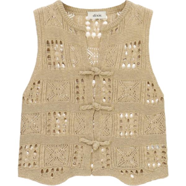 top Dixie marrone geometrica