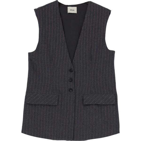 gilet Dixie grigio a righe