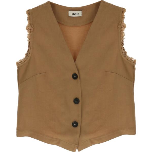 gilet Dixie marrone tinta unita
