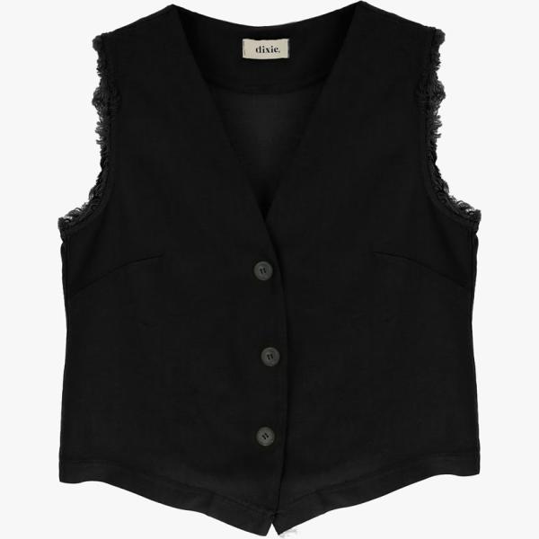 gilet Dixie nero tinta unita