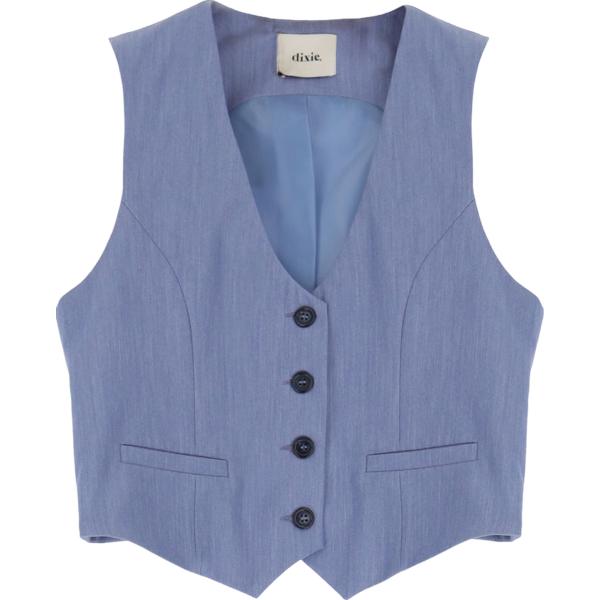 gilet Dixie blu tinta unita