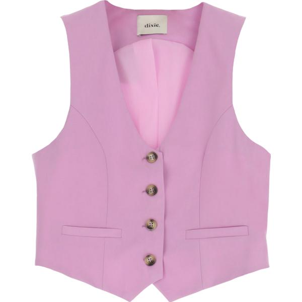gilet Dixie rosa tinta unita