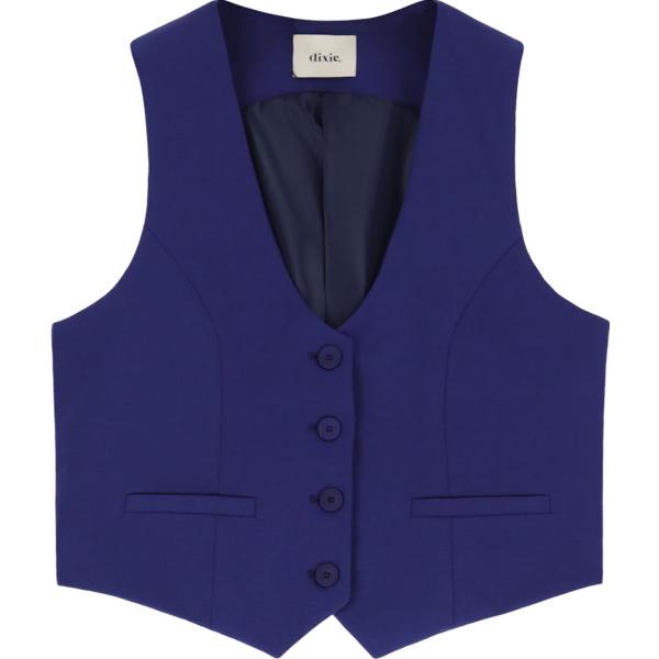 gilet Dixie blu tinta unita