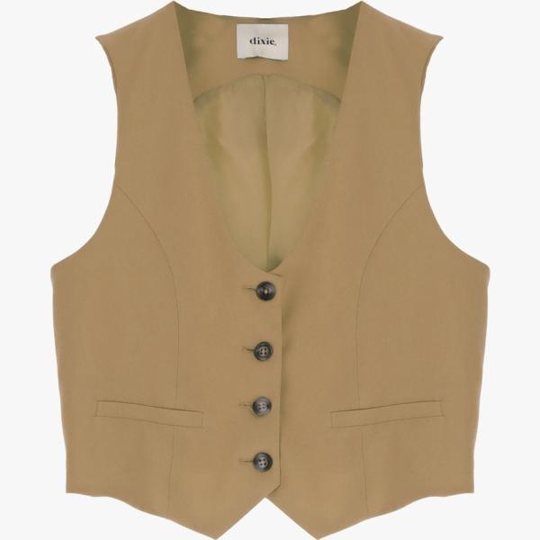 gilet Dixie marrone tinta unita
