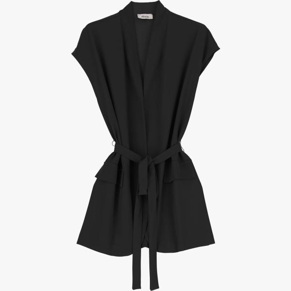 gilet Dixie nero tinta unita