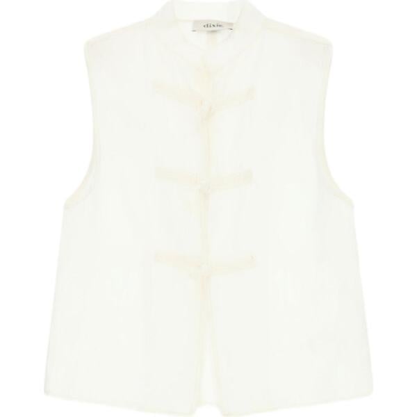 Gilet da donna in bianco neve senza maniche Dixie