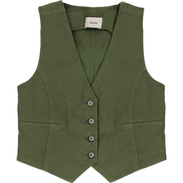 gilet Dixie verde tinta unita