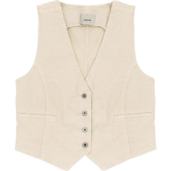 gilet Dixie bianco tinta unita