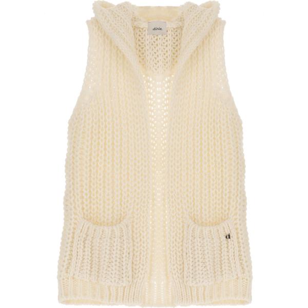 gilet Dixie bianco tinta unita