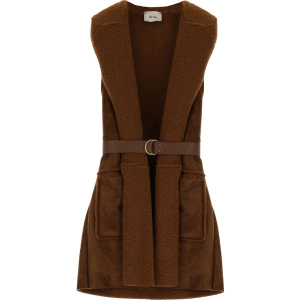 gilet Dixie marrone tinta unita