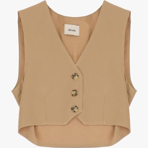 gilet Dixie marrone tinta unita