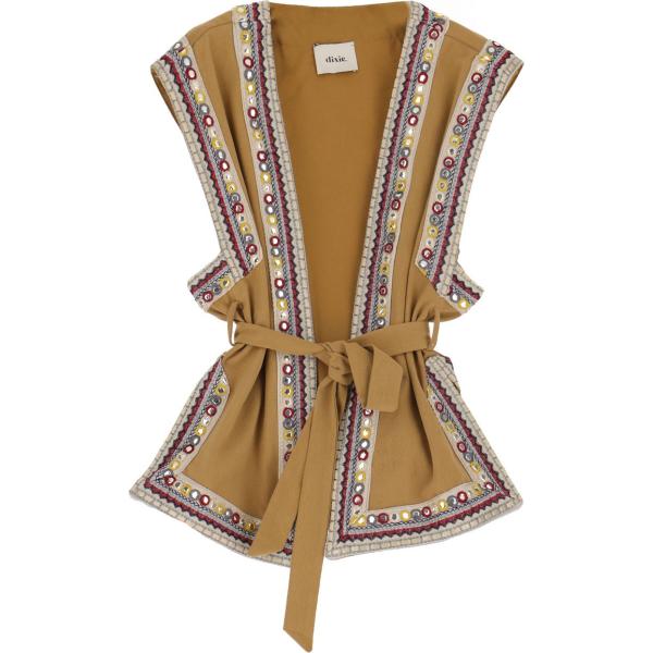 gilet Dixie marrone tinta unita