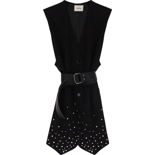 gilet Dixie nero tinta unita