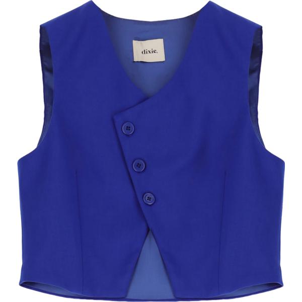 gilet Dixie blu tinta unita