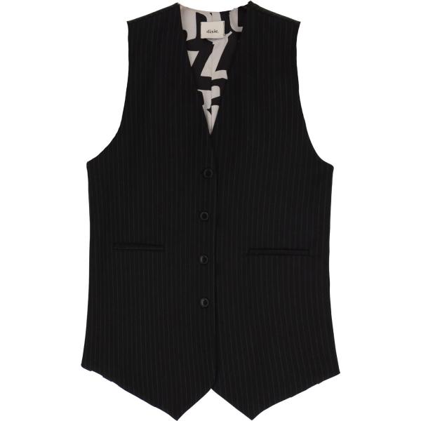 gilet Dixie nero a righe
