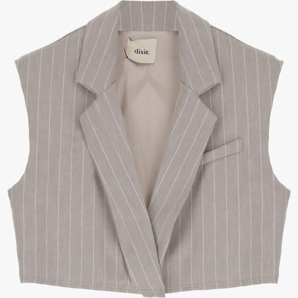 gilet Dixie grigio a righe