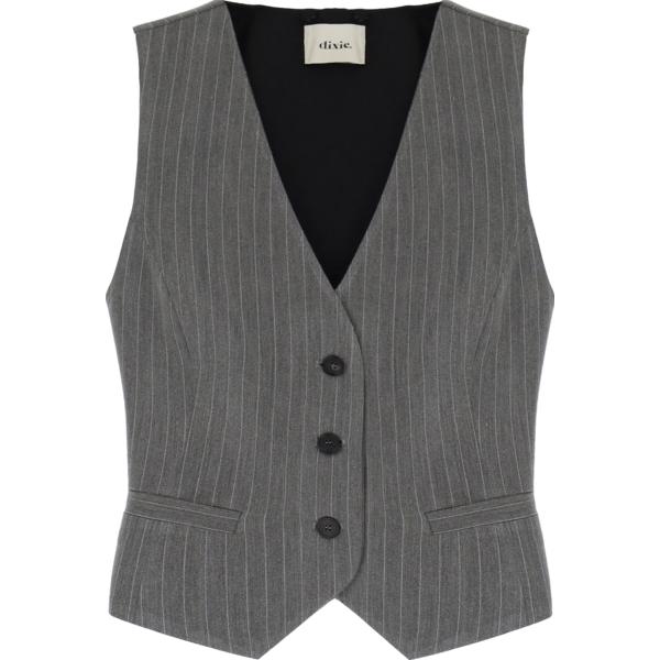gilet Dixie grigio a righe