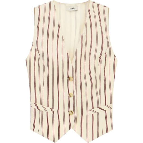 gilet Dixie bianco a righe