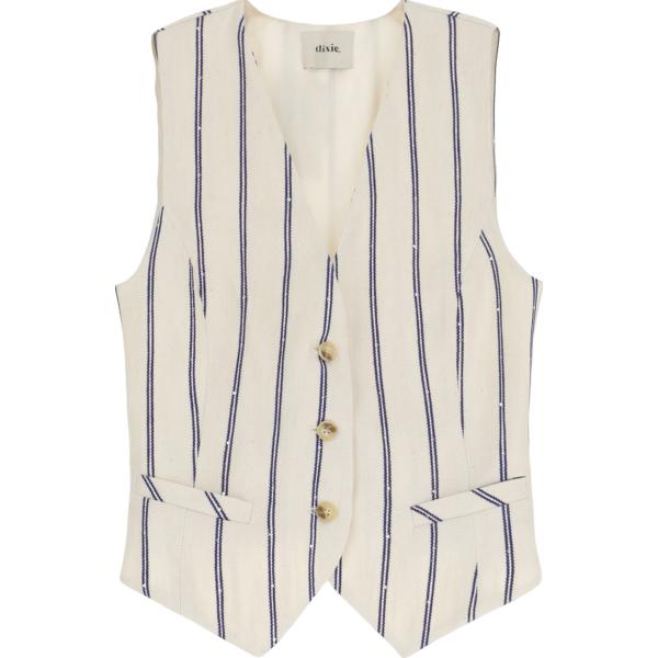 gilet Dixie bianco a righe