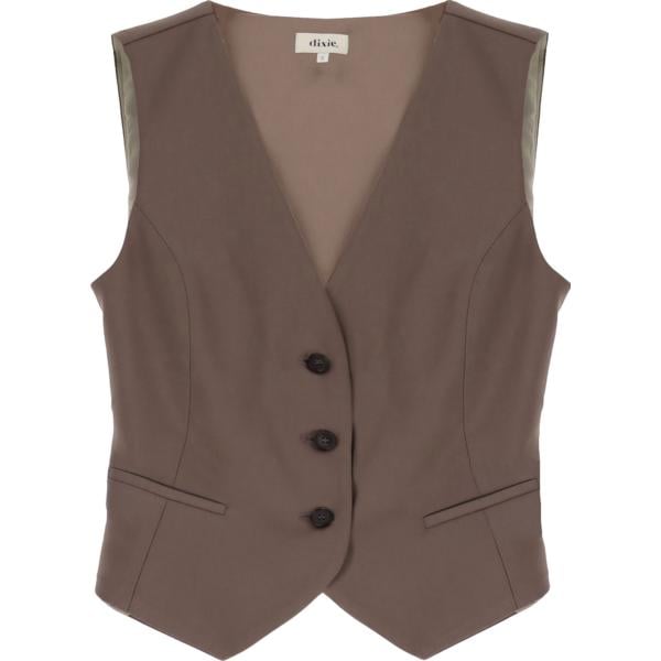 gilet Dixie marrone tinta unita