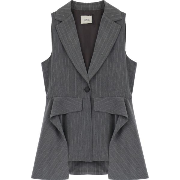 gilet Dixie grigio a righe