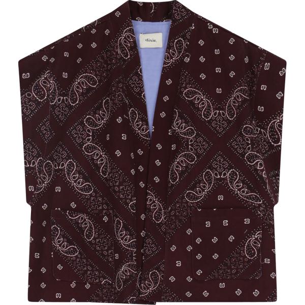 gilet Dixie nero geometrica