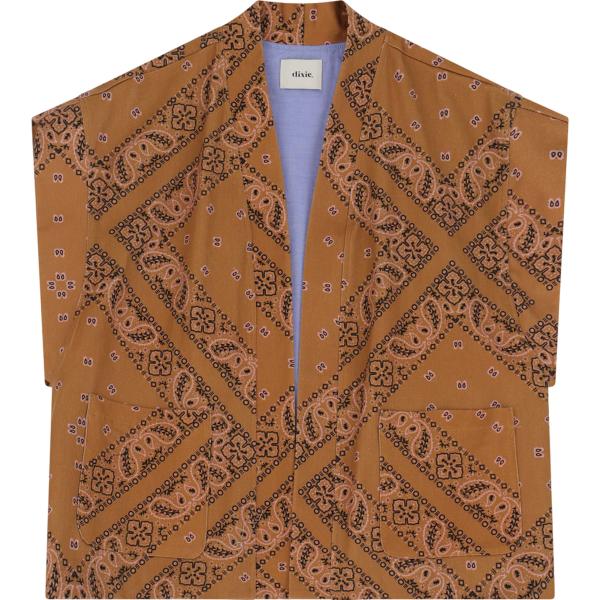 gilet Dixie marrone geometrica