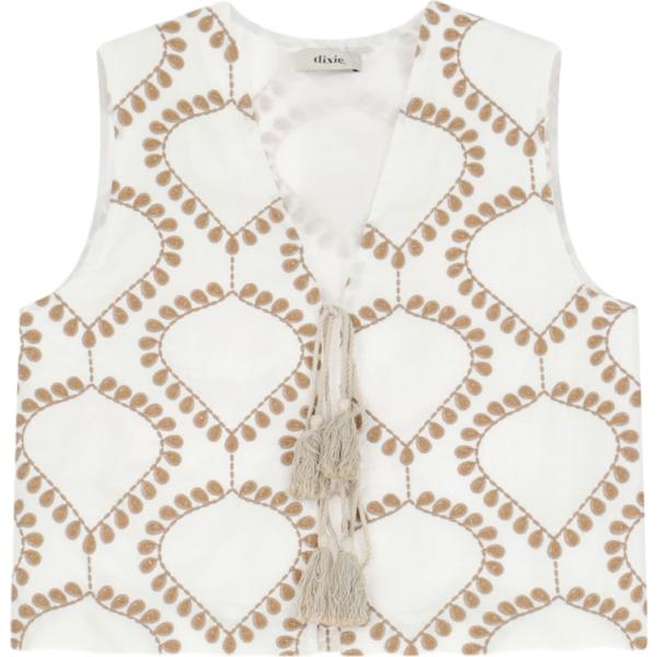 gilet Dixie bianco con stampe