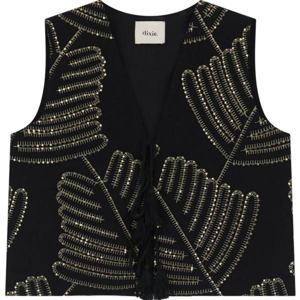 gilet Dixie nero con stampe