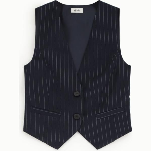 gilet Dixie nero a righe