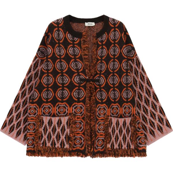 cardigans Dixie marrone geometrica