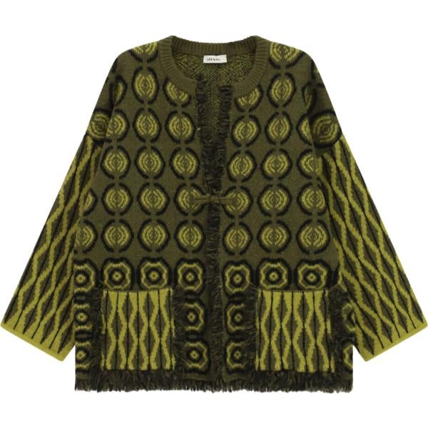 cardigans Dixie marrone geometrica