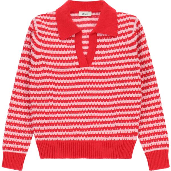 maglieria Dixie rosso a righe