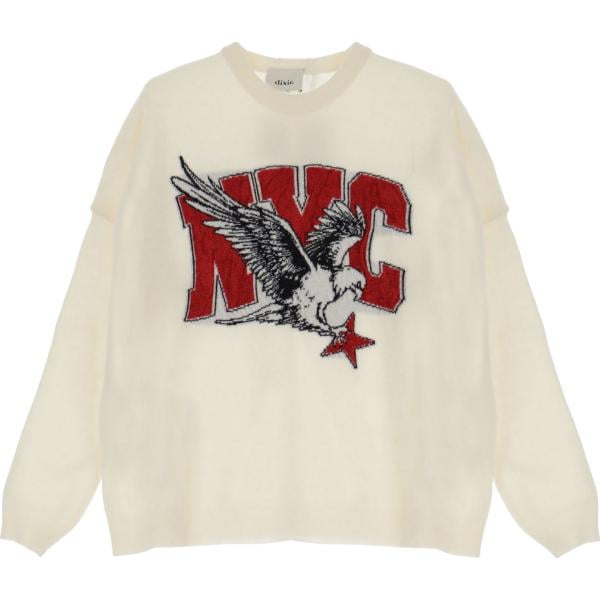 pullovers Dixie bianco con stampe